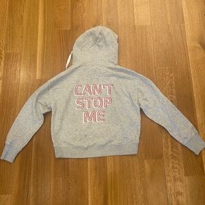 NWT Aerie Can’t stop me gray hooded sweatshirt